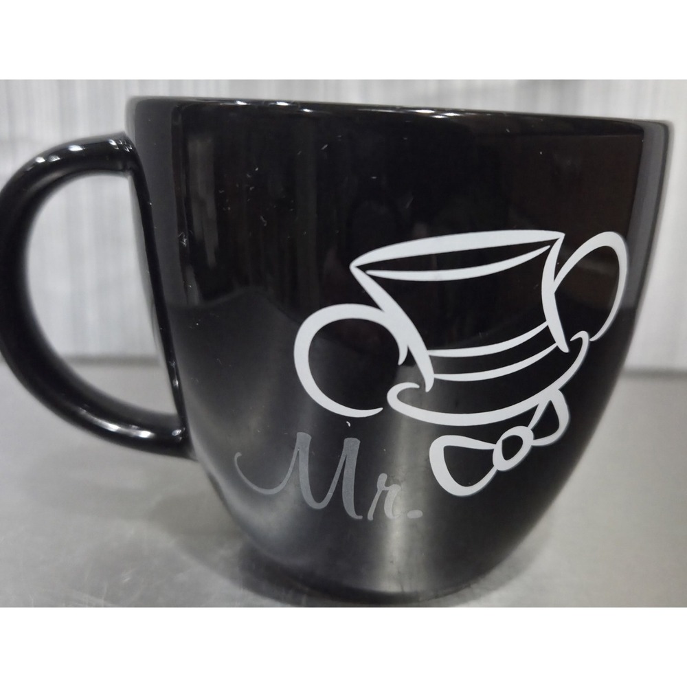 Disney Parks Authentic "Mr" Black Mug Wedding/Groom Mickey Mouse